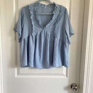 Unbranded ruffle blouse size lg